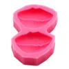 Baking Tools Pink Cake Decorating Silicone Mold Mouth Shape Inside Plastic Material Cake&Pastry