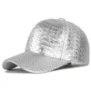 Bollkepsar Herr Krokodilläderkeps Solid Baseball Kvinnor Utomhus Casual Märke Gorras Para Hombre Swag Hip Hop Snapback hattar