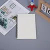 Spiral Book Coil Notebook Planner Kraft fodrad streckad tom Grid Paper Journal Diary Sketchbook for School Supplies Stationery