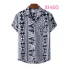 M￤ns avslappnade skjortor 2022 LINEN M￤n sommar f￶r Hawaiian Floral Camisas Mens Kort ￤rm modekl￤der