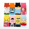 Heren sokken katoen damesmannen grappige cartoon schattige anime nieuwigheid hond harajuku hiphop kleurrijk streetwear long sok cadeau