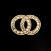 Broches populaire diamanten parels parels broches klassieke stijl bronzen broche luxe vintage sieraden nieuwe ontwerper