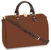 2023 Högkvalitativ oxidera Cowhide Speedy 30cm Hot Sell Fashion Bag Women Bag axelväskor Lady Totes Handväskor Väskor 3 färger 668