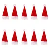 Mini Christmas Hat Tableware Holder Bag Knife Fork Set Pocket Cover Wine Bottle Xmas Hat for Merry Decoration RRA774