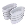 Bakeware Tools 8st Oval Cheesecake Pan Meatloaf Bread Mold Non-Stick Aluminium Baking Lämplig för ugn och snabb