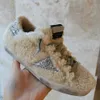 New release Italy Brand Women Winter Sneakers Super-Star Shoes luxury Golden Sequin Classic White Do-old Dirty Designer Man Lamb Wool Casual Shoe