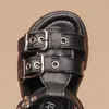 Сандалии для девочек в римском стиле 2023 Летние детские сандалии с открытым носком Пляжная спортивная детская повседневная обувь с толстой подошвой Cahk T221228