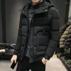 Veste à capuche en duvet de coton pour hommes, vêtements rembourrés, Version coréenne, beau manteau d'hiver pour jeunes