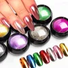 Nagelglitter 12 kleuren/set spiegel poeder holografisch chroom metallic pigment stof Diy Art Dipping