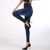 Women's Leggings Women High Waist Seamless BuLifting Leggins Push Up Pants Faux Jeans Denim Sport Female Skinny Pencil