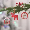 クリスマスデコレーション装飾品ホームデコレーション装飾チャームボックス塗装ペンダント木製
