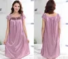 PS Taille 5xl Satin Silky Nightgown Summer Sleepwear Women Ladies Loose Sleep Robe Nightwear Pyjama Sleepshirt1613659