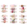 Accessoires pour cheveux 3 pièces bébé filles bandeau floral infantile enfant en bas âge noeud enfants bande né Po décor