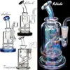 Recycler Oil Rigs Bong in vetro per acqua Narghilè Shisha Pipa in vetro per fumatori Dab Bong con Banger da 10 mm