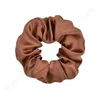 Ups 66 Farben Scunchies Frauen Satin Hair Band Kreis Mädchen Pferdeschwanzhalter Binden Haarring Stretchige elastische Seilzubehör Weihnachtsgeschenke