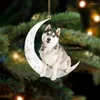 Décorations de Noël Ornements de chien Pendentifs suspendus pour animaux de compagnie pour les fenêtres ou les portes