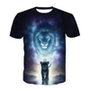 T-shirt da uomo 2022 Design Animal 3D T-shirt stampata Stile retrò di camicia a maniche corte europea e americana da uomo/donna T-shirt