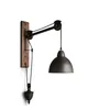 Wandlampen industriële retro loft lamp ijzerpoelie spindel lichte coffeeshop bar houten rangen trappen armatuur indoor verlichting