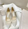 Eleganti sandali da sposa per abito da sposa Romy Brand Scarpe con tacco alto da donna in tessuto a rete lucido a punta per mostrare fascino sexy