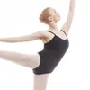 Scenkläder vuxen svart klassisk bomullskamisol balett leotard danskläder ballerina professionell dans bodysuit gymnastisk övning kläder