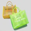 PVC A bolsa da sacola da bolsa e do verão nova cor fluorescente transparente bolsas de ombro de grande capacidade Totes 222q