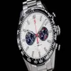 4 f￤rger Men's 44mm Business Casual Watch VK63 Battery rostfritt st￥l Case Strap Montre de Luxe bekv￤m armbandsur295o