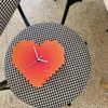 Table Clocks CuteLife Acrylic Red Heart Modern Clock Cute Living Room Home Decoration Creative Gift Bedroom Silent