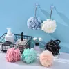 Set di accessori da bagno Organizer da bagno Scrubber morbido in rete extra large per uomini e donne Esfolia con una grande pulizia delicata bianca nera