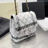 CC Cross Body Crossbody Mini Wool Flap Designer Bag Autunno Inverno Pelliccia classica Nero Bianco Trapuntato Retro Catena in metallo dorato Custodia a tracolla Portamonete Borse da donna