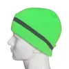 Cycling Caps Unisex Reflective Stripe Knitted Hats Beanies Luminous Outdoor Ski Warm Women Men Autumn Winter Casual Bonnet