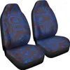 Housses de siège de voiture Blue Classy Elegant Decor Grey Pair 2 Front Cover For Protector Access