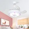 Nordic Kids Bedroom Wystrój sufitu LED wentylator Light Lampa w Fani jadalni z światłami pilota lampy do życia