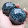 Decorative Figurines Natural Blue Apatite Ball Stones Sphere Quartz Crystal Mineral Healing And Minerals For Home Decoration Gift L5l8