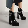 Boots Fashion Ankle Autumn And Winter Pointed Toe Waterproof Platform Elegant Women's Shoes Designer Strange Style