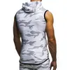 Moletons masculinos masculinos de hip hop com capuz 2022 verão casual camuflage impressão de impressão sem mangas blusa de colete de alta qualidade ginásio y ginásio y y