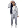 Designer Tracksuits Fall Winter Women Sweatsuits Lång ärm Solid Outfits Two Piece Set Hooded dragkedja jacka och byxor utomhus jogger kostymer bulkkläder 5926