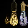 Koppartrådlampa ST64 Varm färgglad belysning 220V Edison String Light Home Decor Holiday Night Lamp