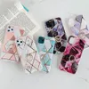 Cell Phone Cases iPhone 14 13 Pro Max 11 12 13 Mini 14plus 7 8 Plus X XS XR XSMAX Plating Splicing Marble Ring Holder TPU Soft Case