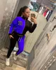 Plus la taille 3XL Sweatsuits Femmes Automne Hiver Survêtements À Manches Longues B Vestes Pantalons Deux Pièces Ensemble Assorti Patchwork Tenues Casual Sportswear Vêtements 9088