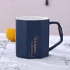 Mugs Ceramic Cup Nordic Style Diamond Mug Creative English Water Office Coffee Business Gift 300ml