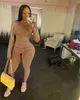 2024 Designer Sexy Women Tracksuits Two 2 Piece sets Bodycon Outfit Split Pullover Pants Suit Casual Elastic Turtleneck Lady clothes Wholesale 9117