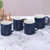 Mugs Ceramic Cup Nordic Style Diamond Mug Creative English Water Office Coffee Business Gift 300ml