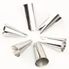 Bakgereedschap 6 stks/set roestvrijstalen bladeren Nozzles set ijs leidingen tips patisserie 1 pc -koppelingskoppeling cake decoreren