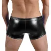 Onderbroek European American American Sexy Underwear Men's Boxer Patent Leather Bodybuilding Shorts Pants Drop