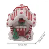 Kerstdecoraties Hars Gingerbread House Hangende hanger Xmas Tree Scene Festival Versiering Ornament Party Decoratie 2022