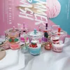 Party Favor Christmas Milk Tea Key Chain Creative Mini Coconut Drink Acryl Sports Liquid Oil Drop Jewelry Gift RRA817