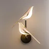 Wandlampen FSS Nordic Gold Bird Lampe Kreative Elster LED-Leuchten Schlafzimmer Nachttisch Balkon Treppe Wohnzimmer TV Hintergrund