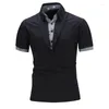 Heren Polos Zogaa Summer Katoen Kort Mouw Men Polo Shirts Business Solid Color Ademend Fashion Shirt Slim Fit Tops T -shirt