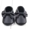 Eerste Walkers Tassel Baby schoenen PU Leer Geboren Girls Princess Big Bow Mocassins 0-18 maanden