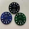 Blauw Luminous 29mm Watch Dial met R -logo voor 2836 2824 8215 en Mingzhu Movement Repair Tools Kits202H
